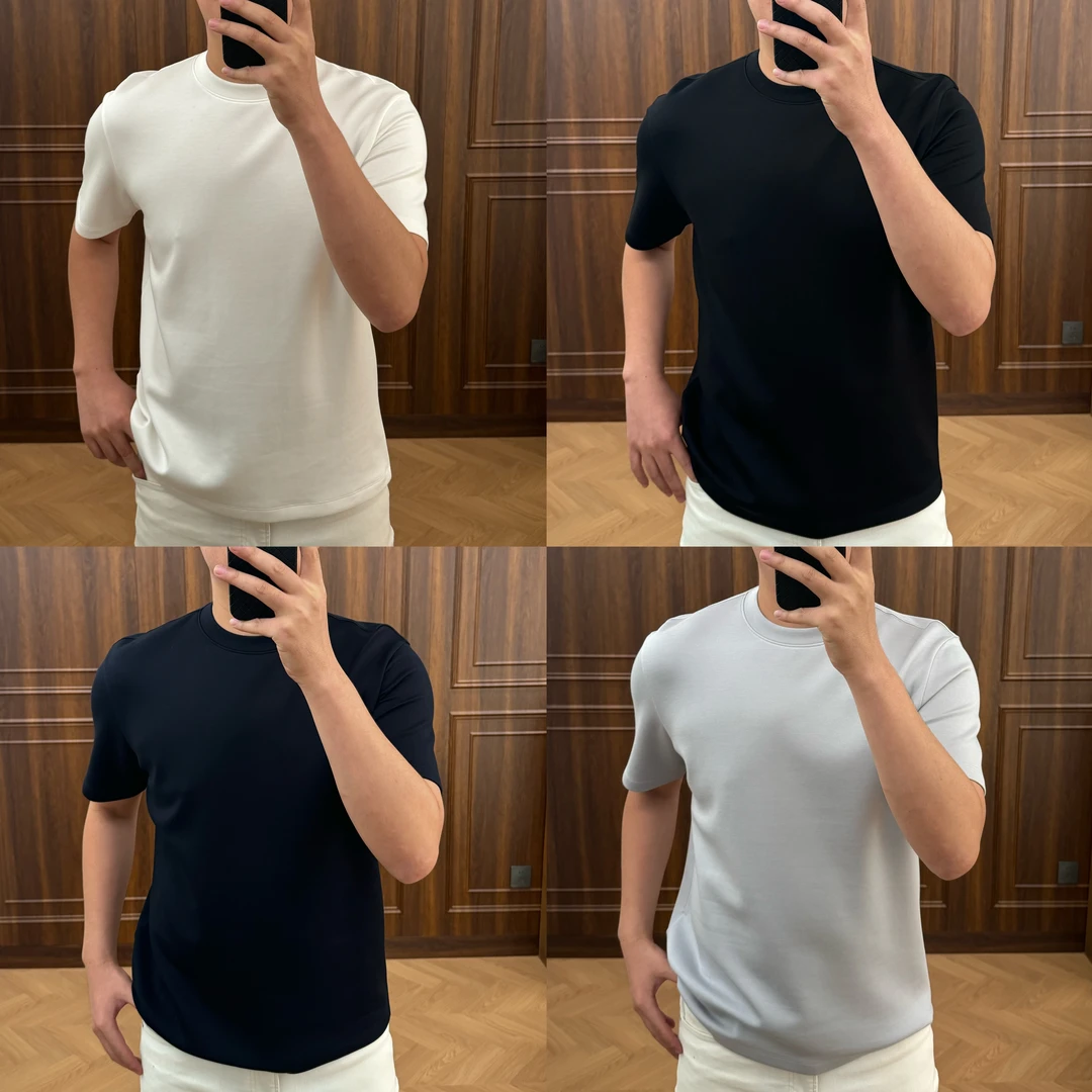 秋冬｜ 男士『极简净版』百搭休闲'羊毛莫代尔混纺'圆领短袖T恤9811