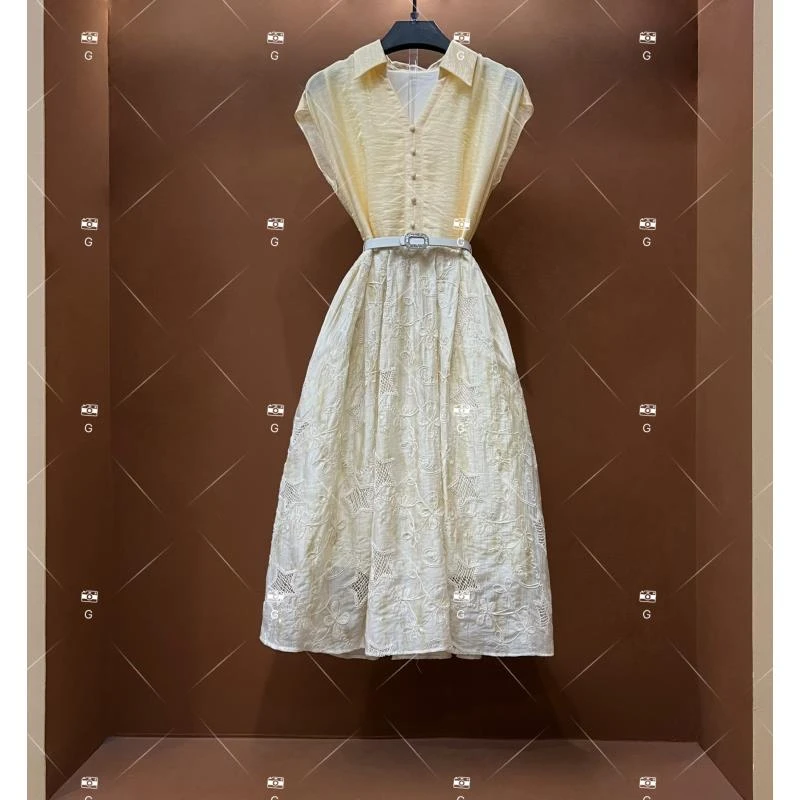 【M】春夏丨设计师轻奢法式印花女士连衣裙GS-53182