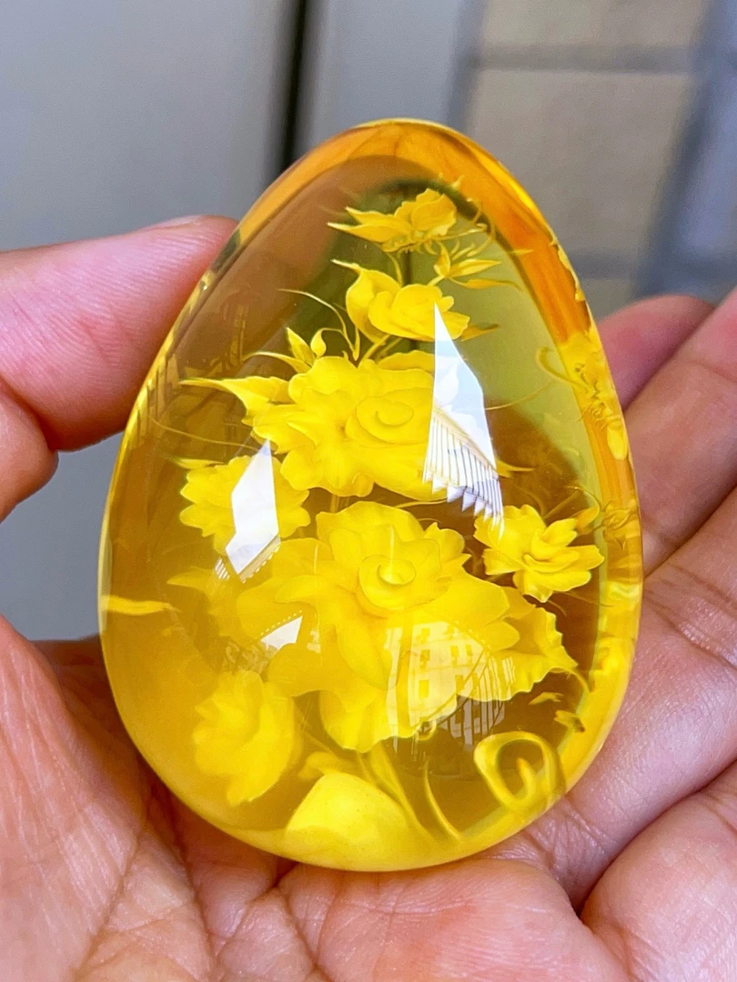 净水意境阴雕水滴吊坠