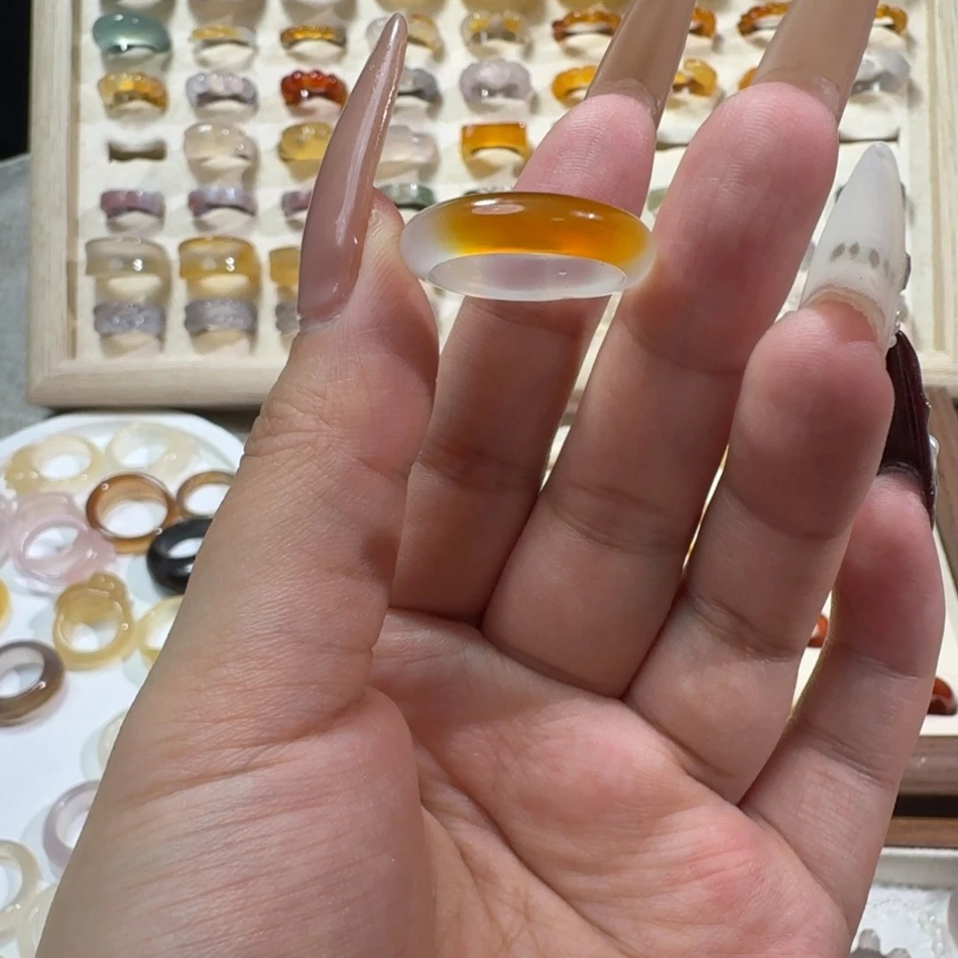 未镶嵌戒指玛瑙/玉髓881港17微瑕福利不退换限一单