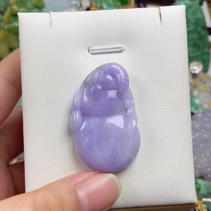 ****奶翡翠未镶嵌吊坠(赠链)