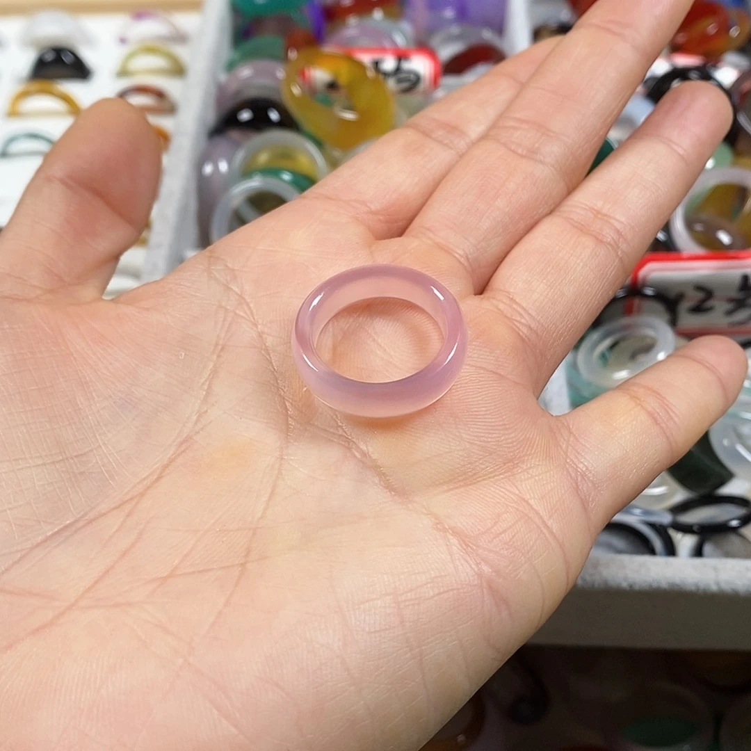 玛瑙/玉髓戒指未镶嵌黑**倒