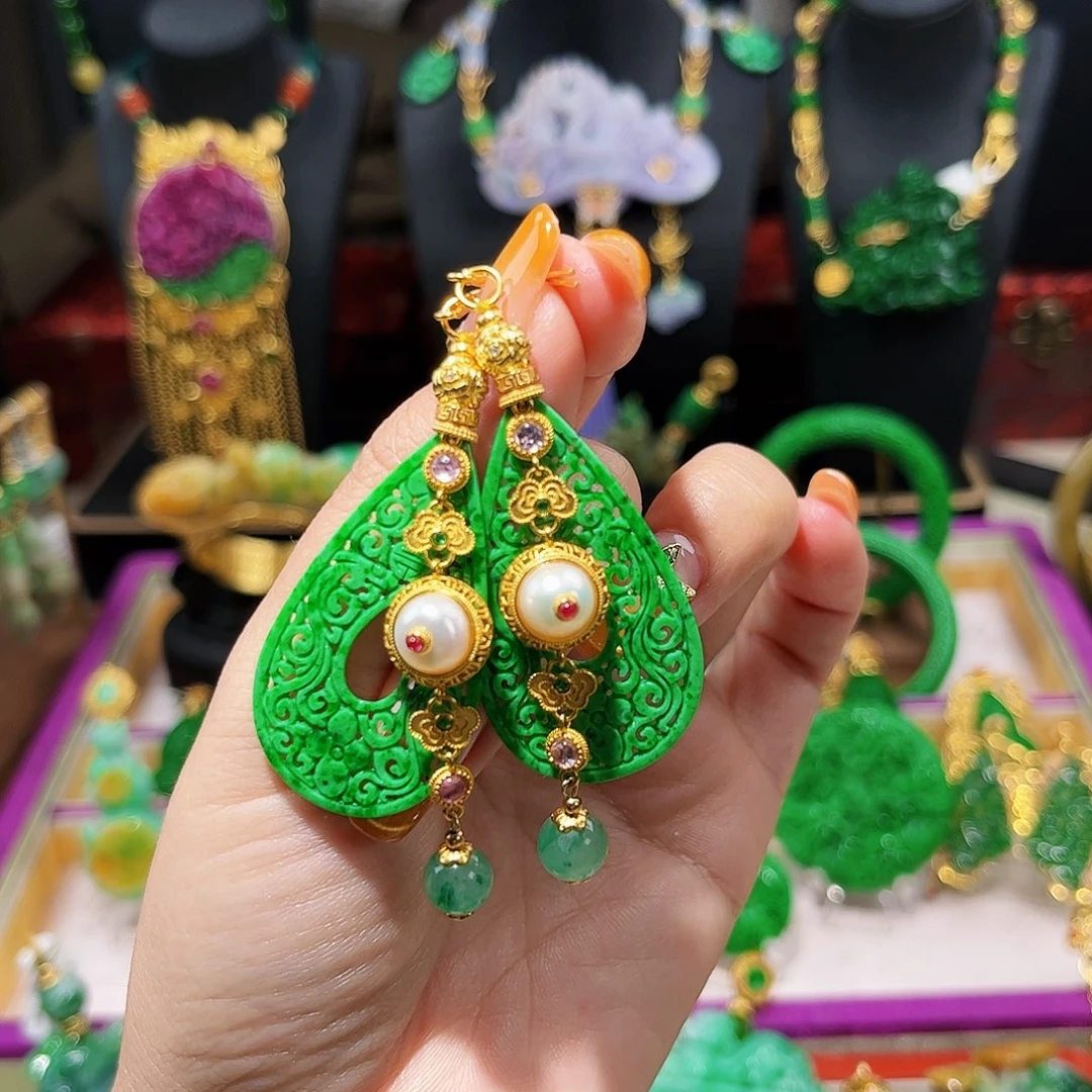 【闪购商品】翡翠耳饰未镶嵌翡翠