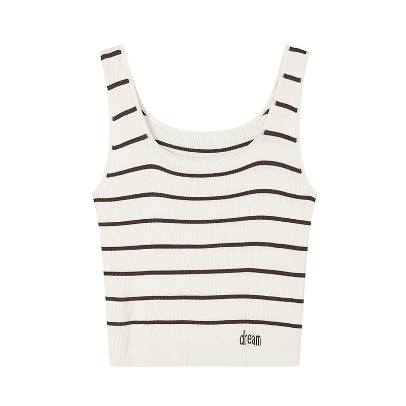 【九月专属】简约条纹针织背心N2901