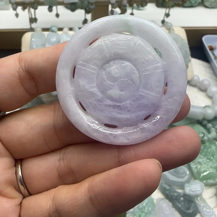 翡翠未镶嵌手链有纹