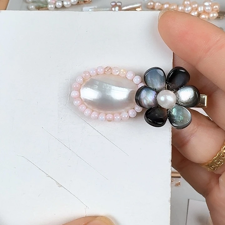 淡水珍珠发饰未镶嵌