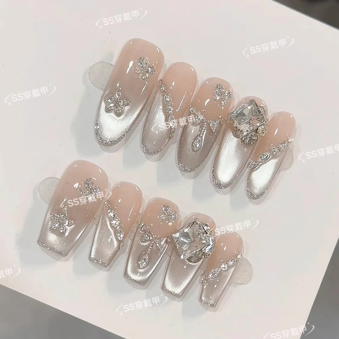 【世纪银河】秋冬季猫眼温柔款手工穿戴甲纯手工气质美甲