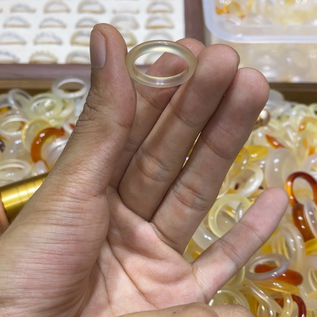 玛瑙/玉髓未镶嵌戒指43号港17