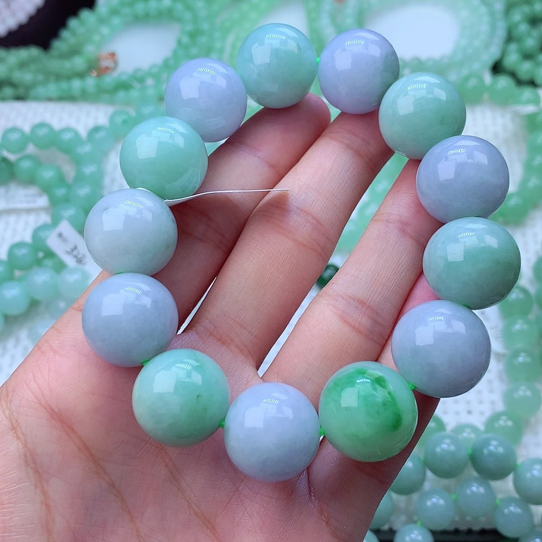 翡翠未镶嵌毛衣链卡18