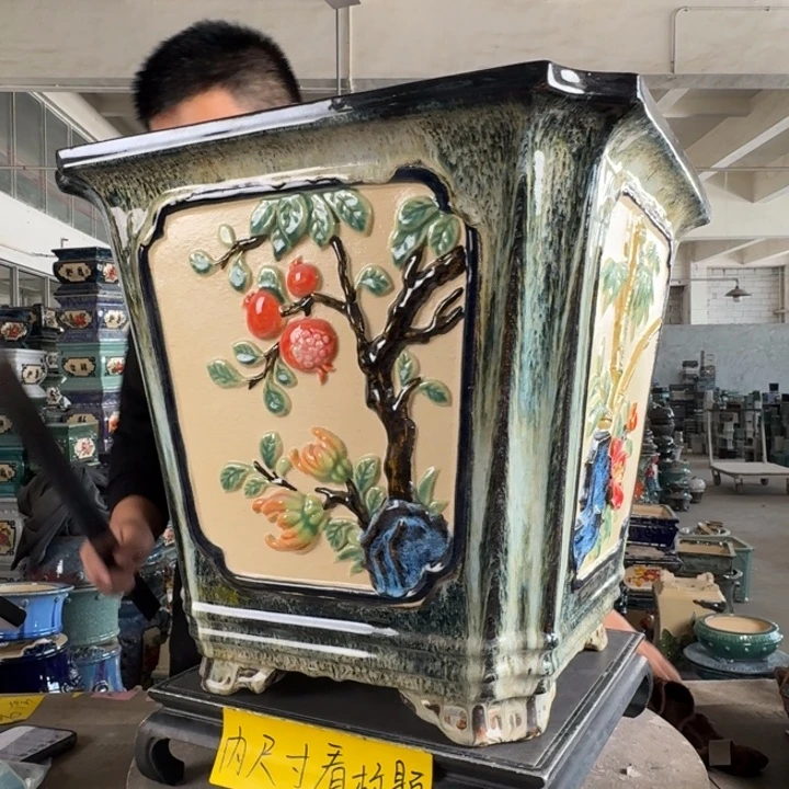 。一风堂石湾花盆 内35*34