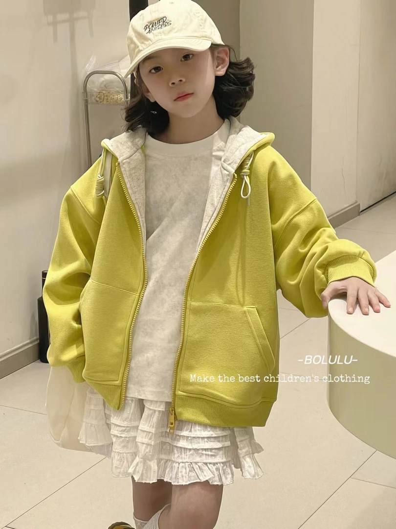 儿童双绳连帽卫衣外套85115