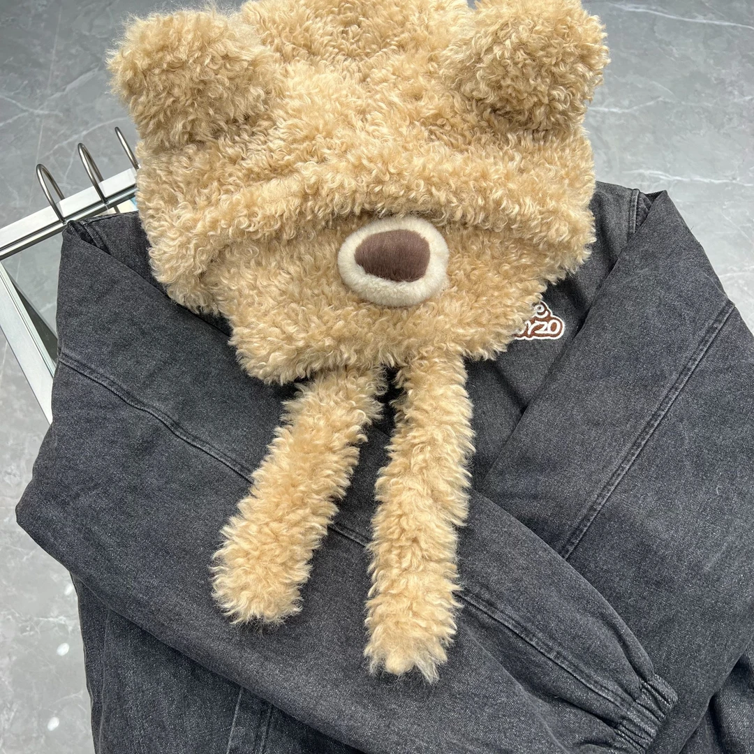 【YU·PP】（152）小众毛绒两件套小尾巴连帽套头卫衣（P0209）