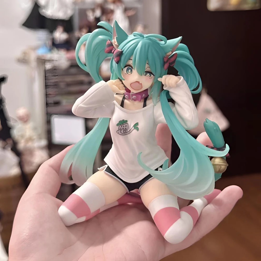 初音未来猫耳短袖睡衣初音手办景品模型动漫美少女桌摆件礼物t