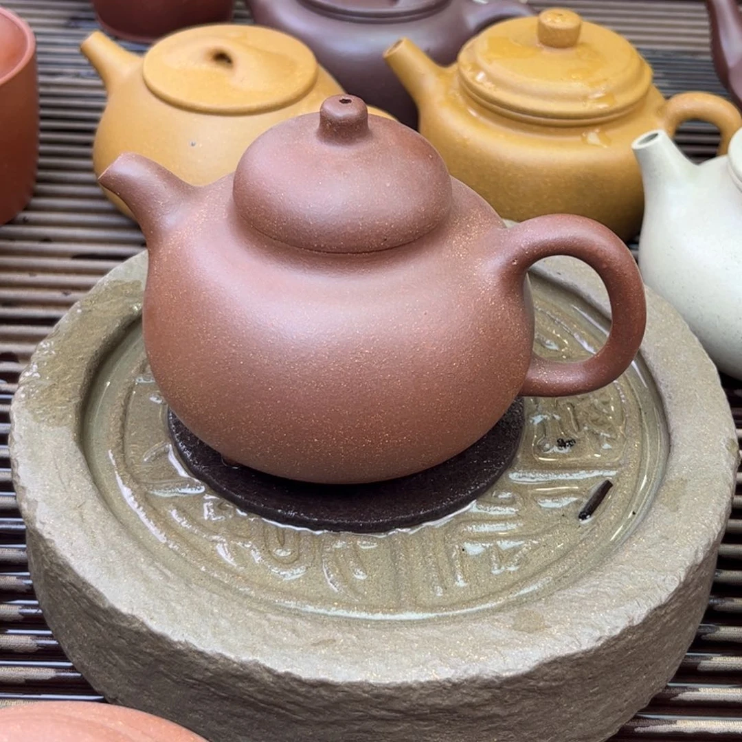 紫砂茶壶乳鼎 特级紫泥 230c