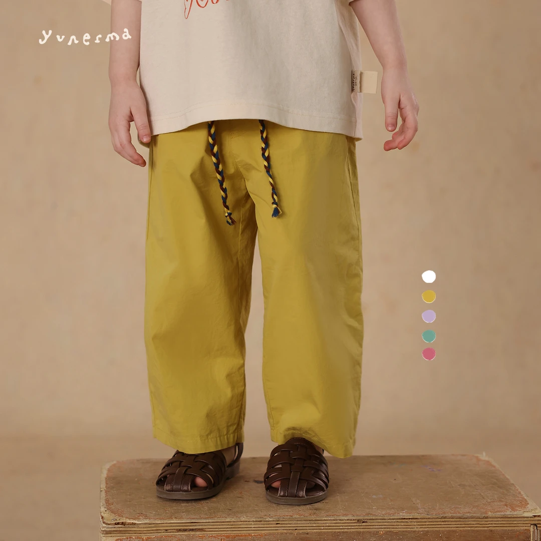 女童夏季经典百搭薄款休闲裤允儿妈2025新款纯棉防蚊裤儿童裤子潮