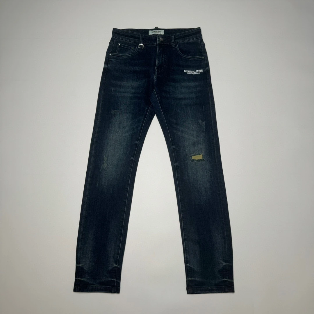 CALIANI/卡里亚尼字母亮色贴标工艺元素男生牛仔裤2462012