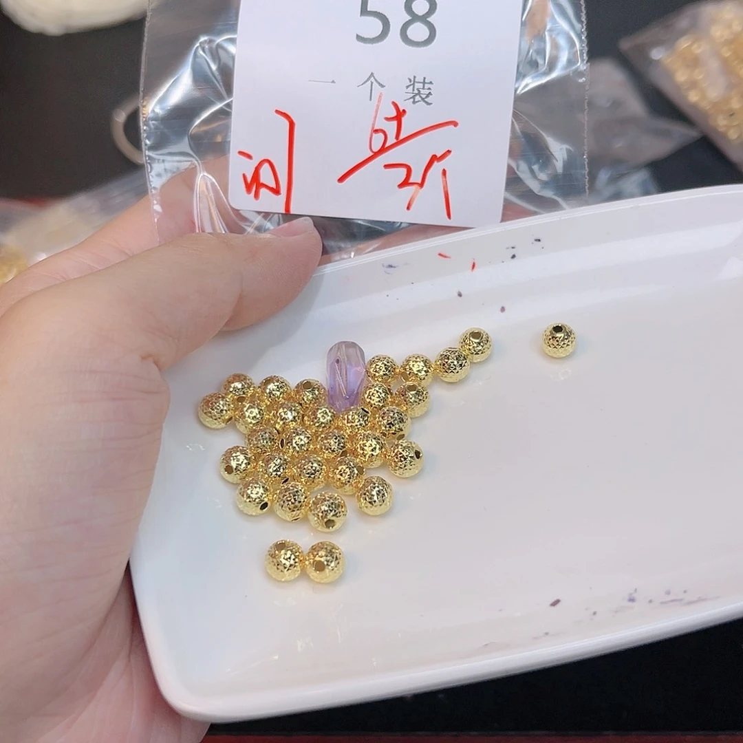紫晶珠宝半成品银S925镀金镶嵌58