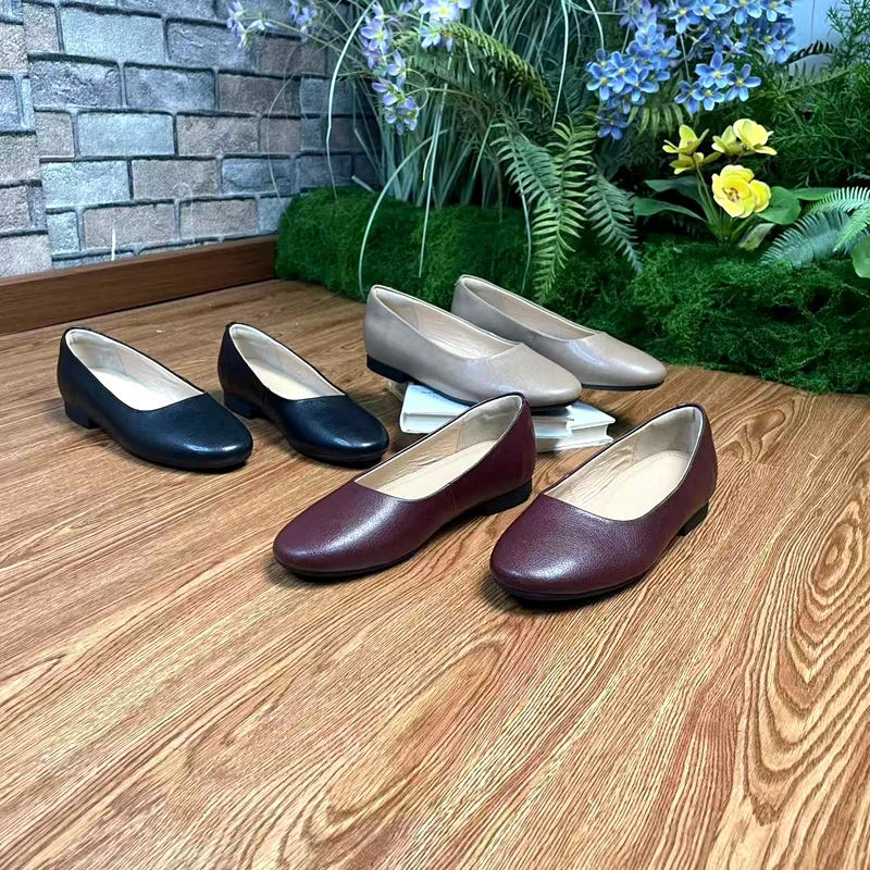 MMGY（木马公园）鹿皮浅口单鞋平底鞋软底时尚女鞋