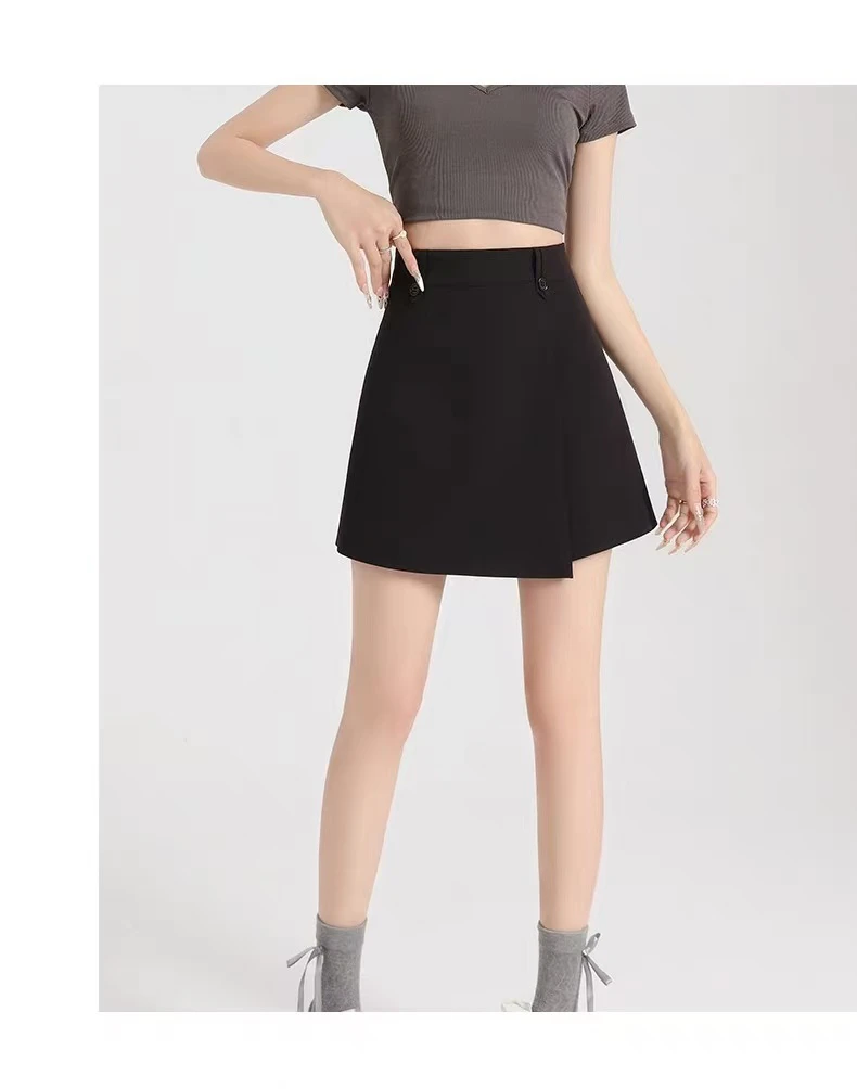 06#新悦阁裙裤女新款夏季高腰西装短裤