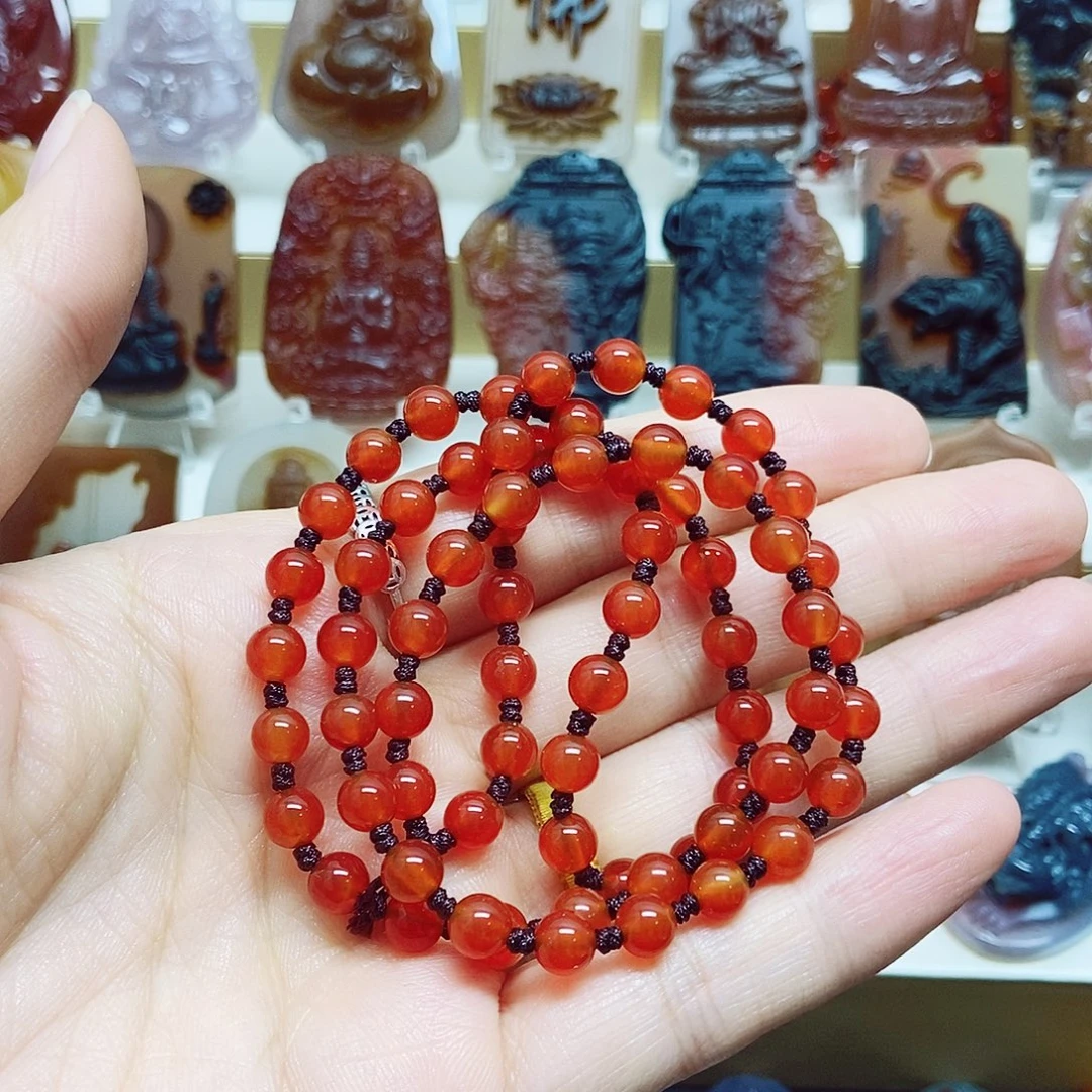 黑***邱玛瑙/玉髓未镶嵌颈饰