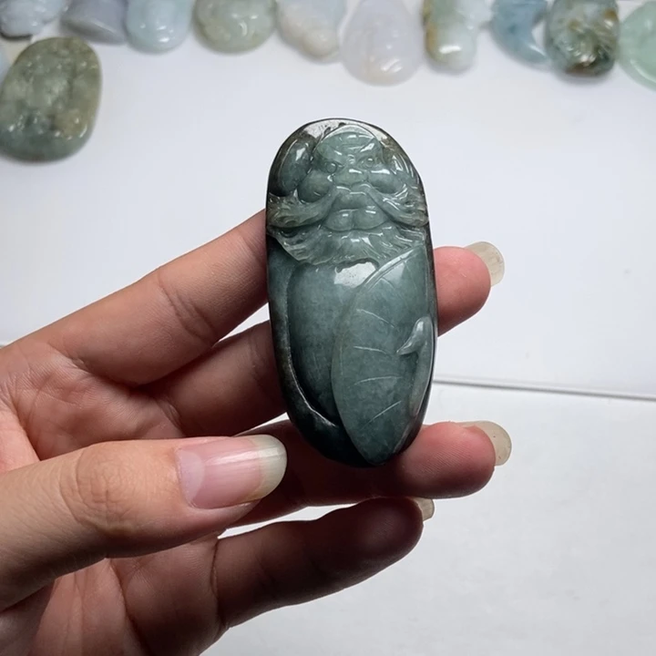 翡翠未镶嵌颈饰钟馗16