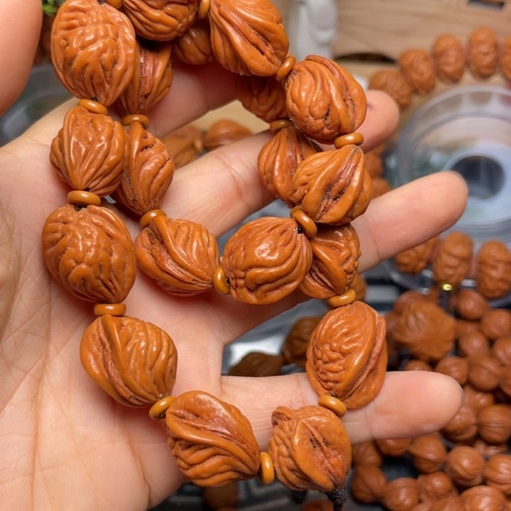 桃核手串龙纹桃核60