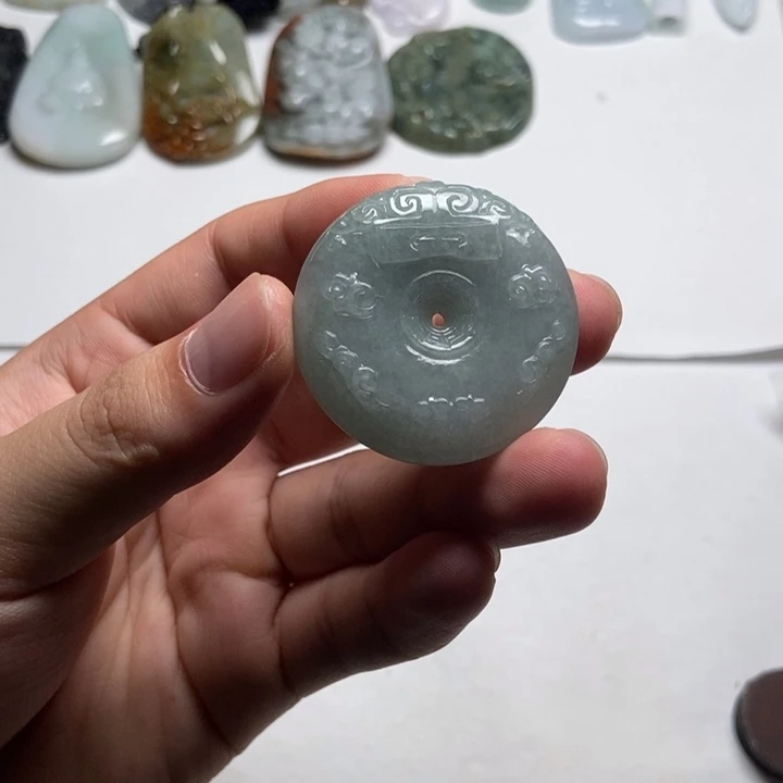 翡翠未镶嵌颈饰仿古扣19