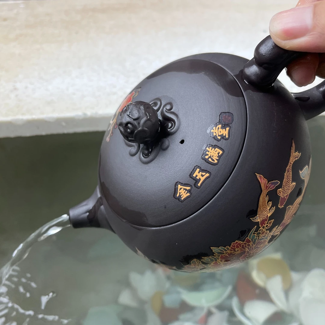 【闪购商品】金玉满堂深井老紫泥西施壶（大容量）JHX