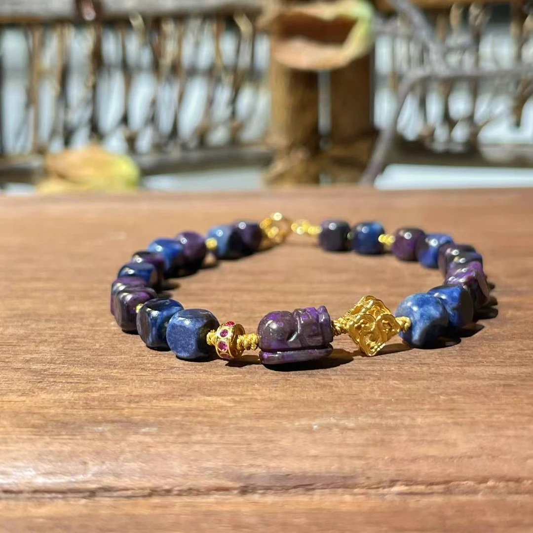 舒俱来魔方双色手链/18k/16cm/约4.5mm/AZB6273（寒衣）