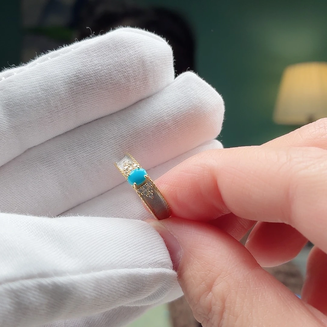 绿松石银S925镶嵌珠宝奇石