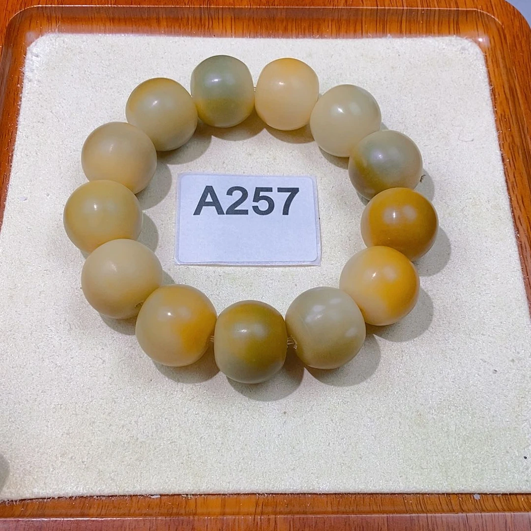 菩提根/象牙果手串干磨苹果珠21mm（微瑕）