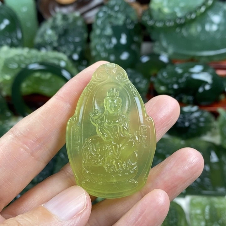 岫玉未镶嵌挂件挂件