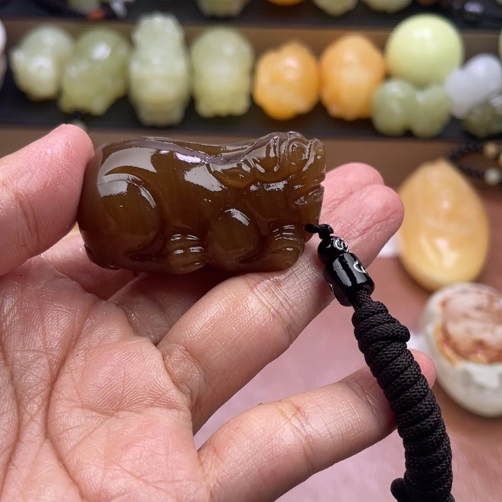 怡***乐石材天然古青石手把件