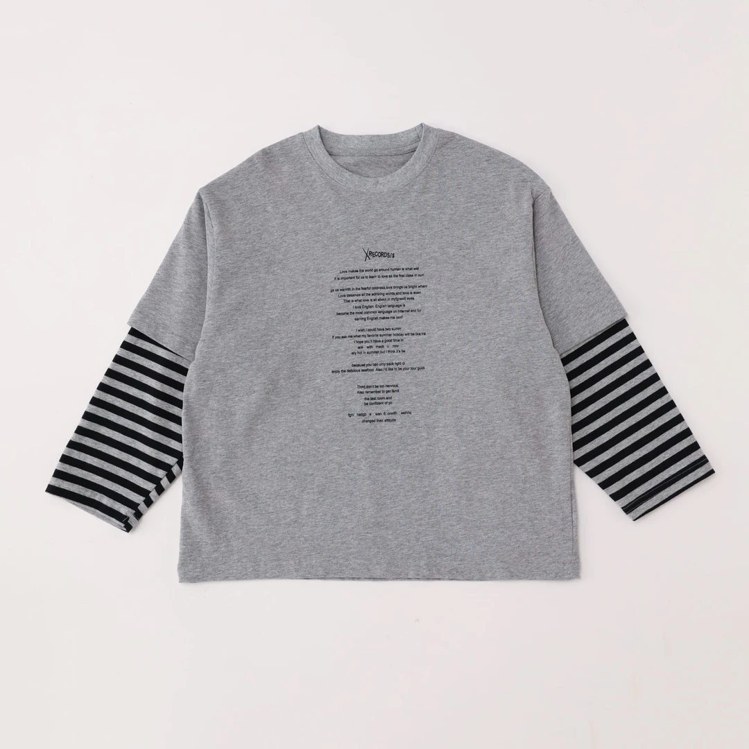 男童【柔软】假两件T恤2025新款儿童春秋款上衣中童打底衫