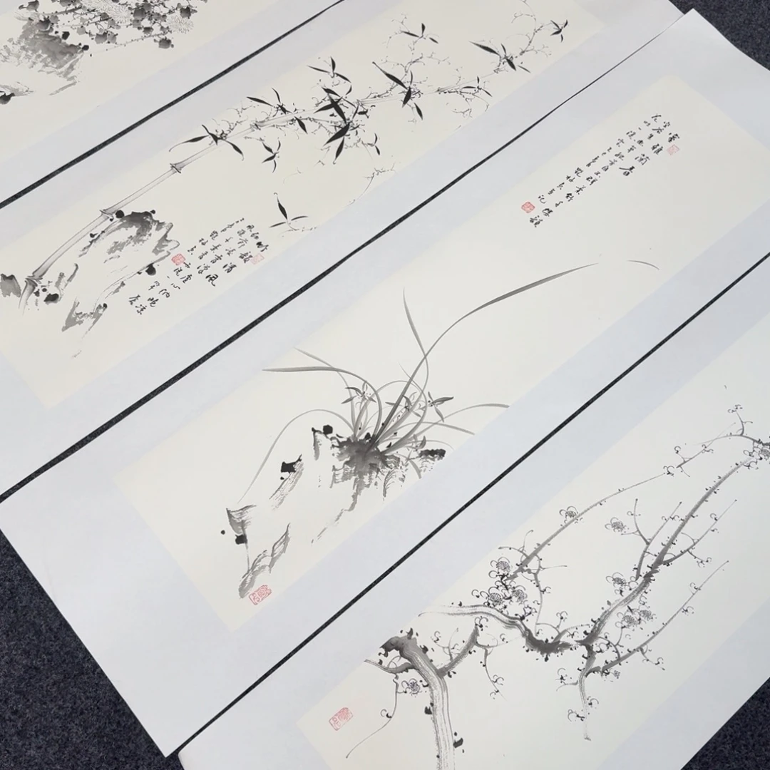 国画纯手绘山水花鸟作品