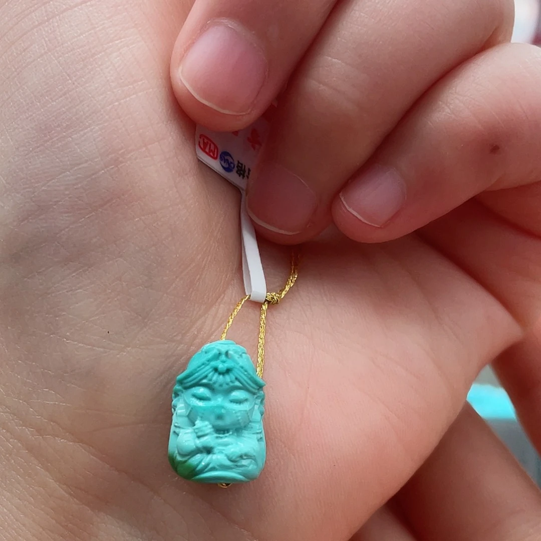 绿松石颈饰18K金镶嵌