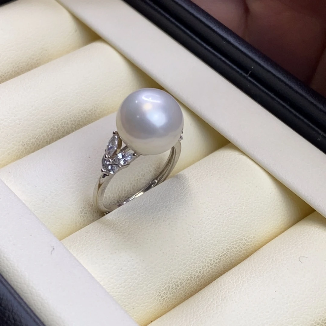 淡水珍珠戒指银S925镶嵌