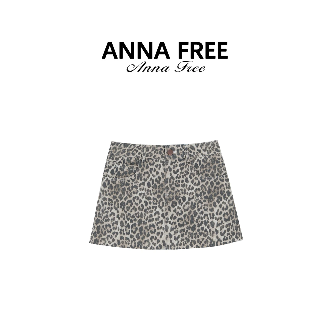 ANNA FREE 有打底新款性感时尚百搭豹纹半身裙ZCS25495