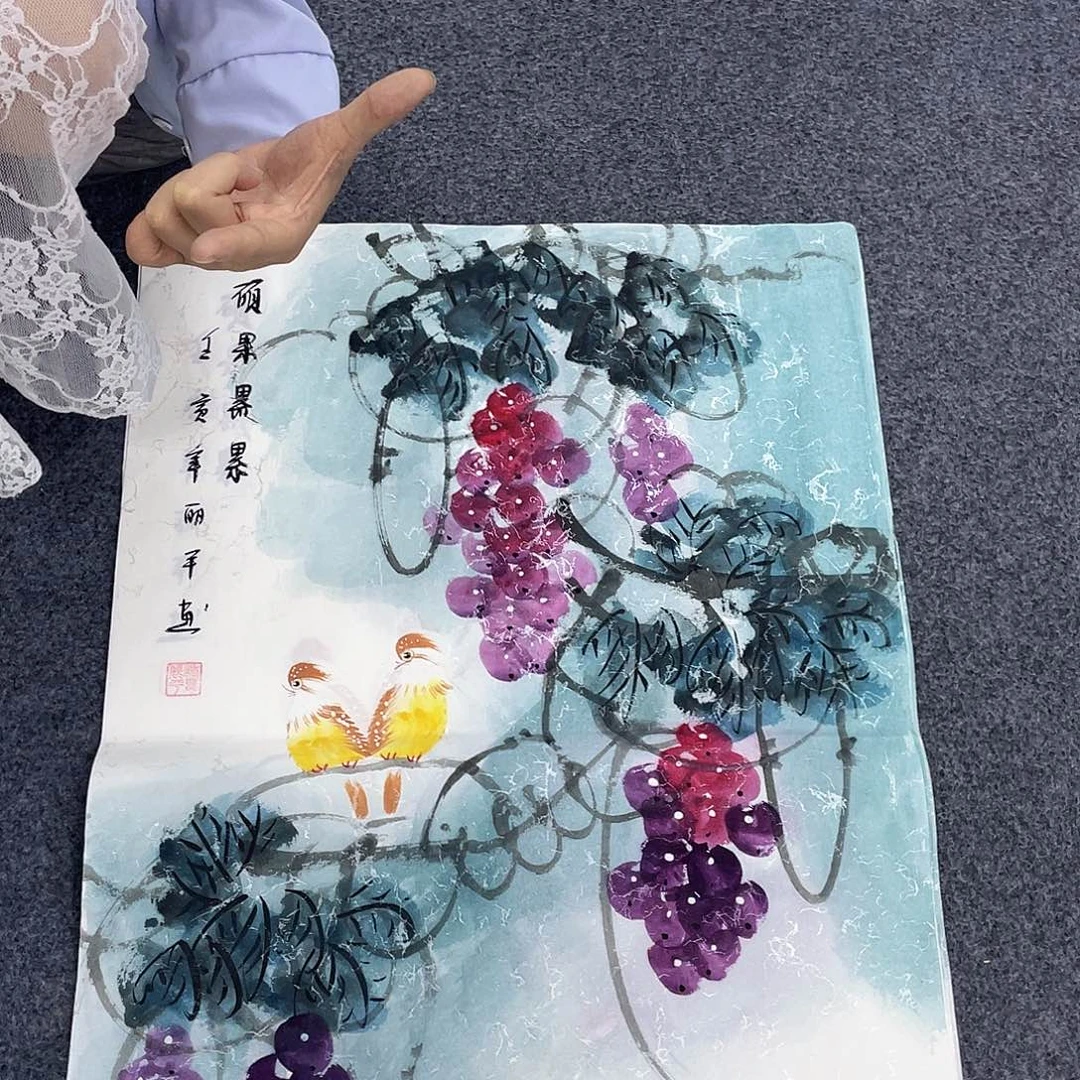 国画作品小姐姐放漏…