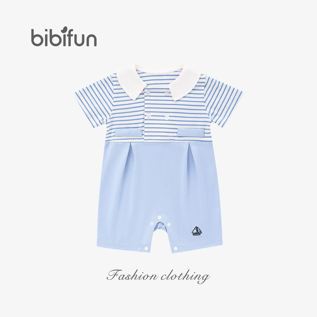 婴悦家旗下品牌BBF婴儿爬服宝宝婴童连体衣薄款夏季哈衣X97368B