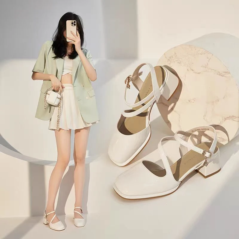 1717-5新款韩版高跟玛丽珍纯色单鞋