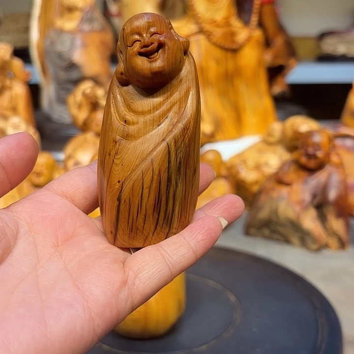 柏木太行崖柏弥勒佛