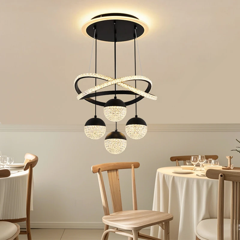 餐厅吊灯现代简约饭厅餐桌灯吧台网红卧室吊灯2025年新款中山灯具