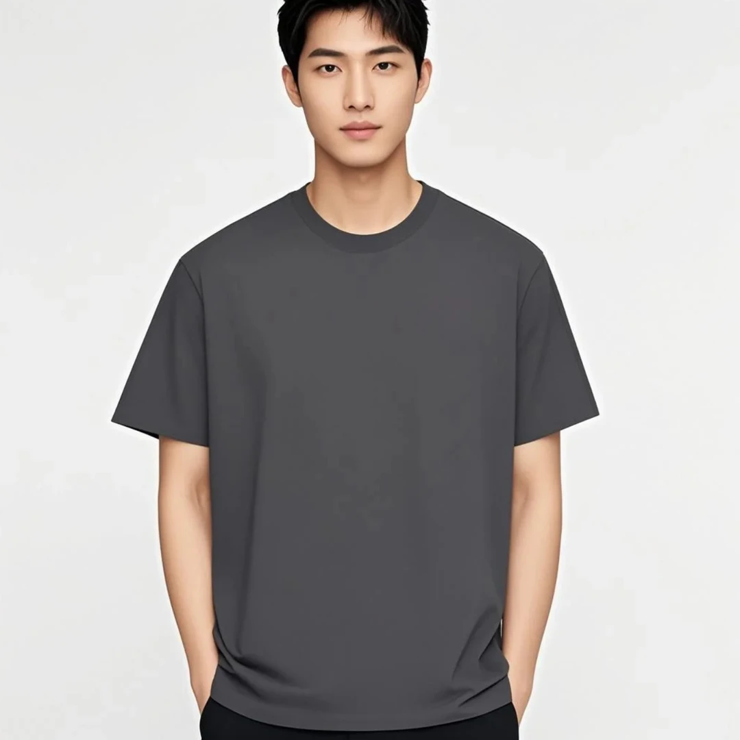 【纯色圆领】短袖T恤男女同款夏季宽松圆领半袖上衣