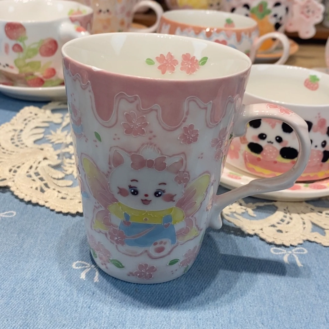瓷片小猫马克杯微瑕