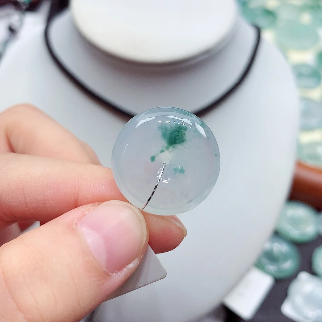 翡翠未镶嵌颈饰编号59，20.43/6.0