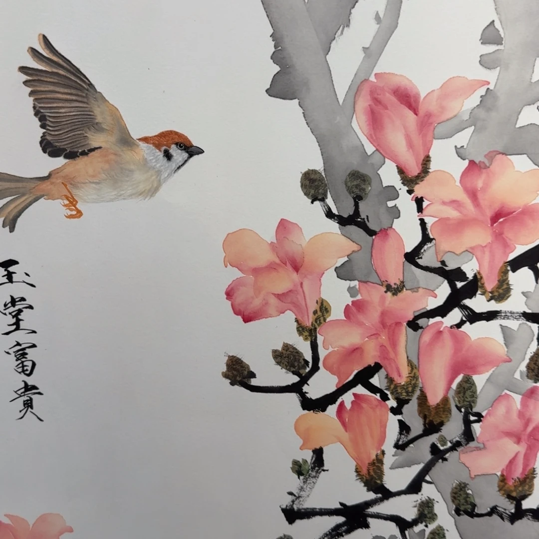 国画国画作品山水花鸟纯手绘