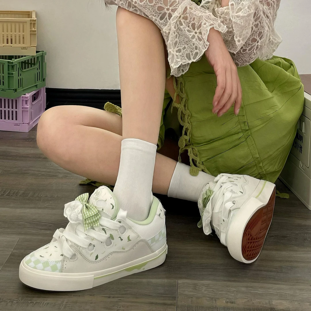 顽刻ollieskate面包鞋青提蛋糕配色BAKE复古休闲男女国潮滑板鞋