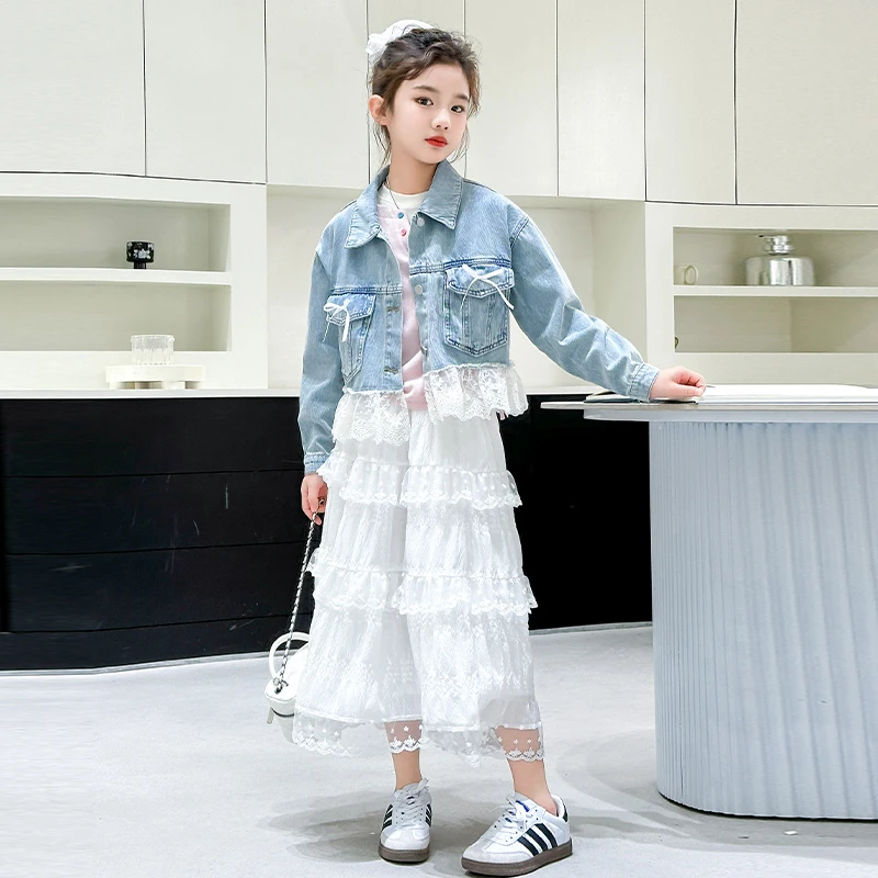 女童牛仔外套春秋2025新款儿童韩版洋气上衣女孩时尚百搭网红夹克