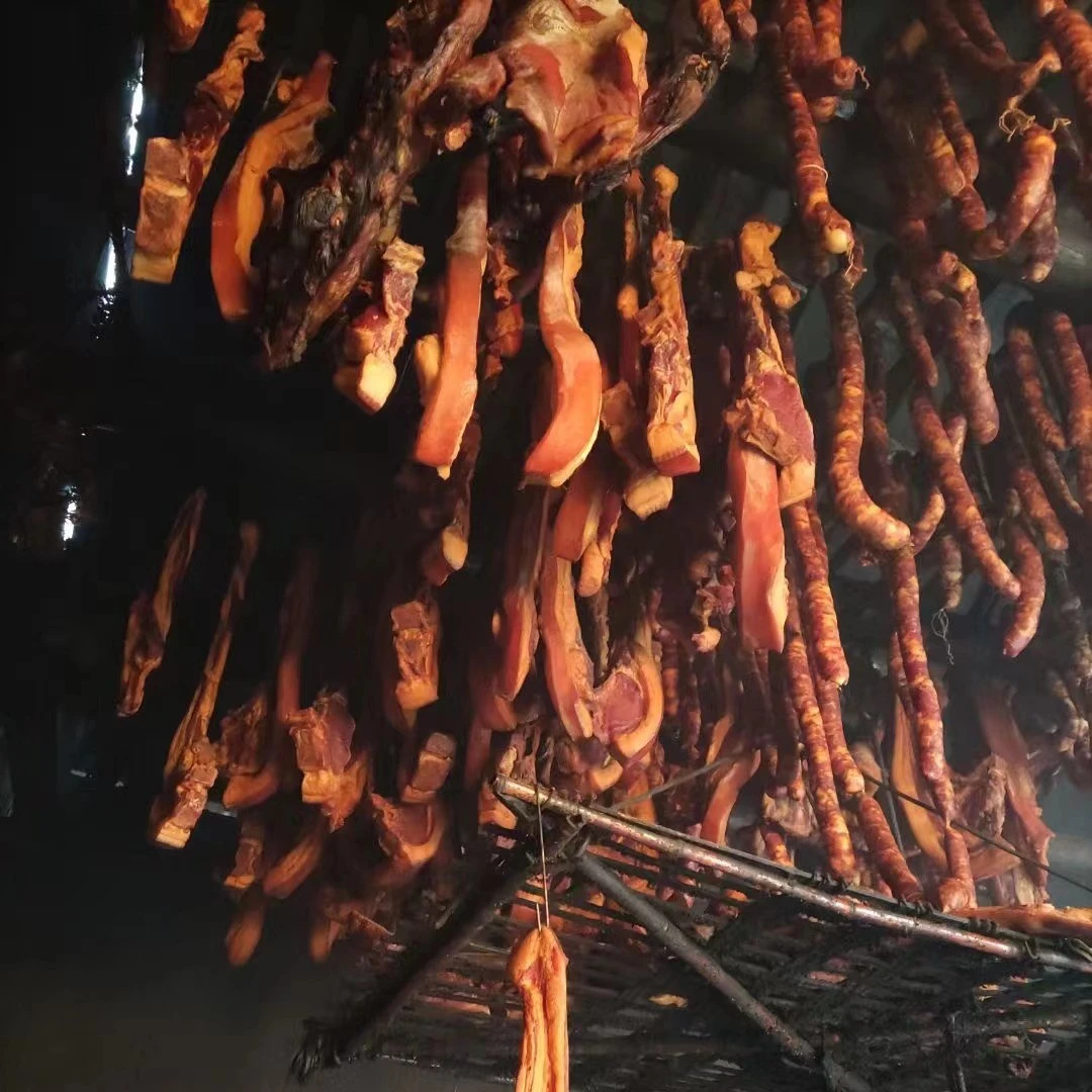 农家土猪腊肉湖南特产农家土猪柴火烟熏干净腌肉散装称重发货